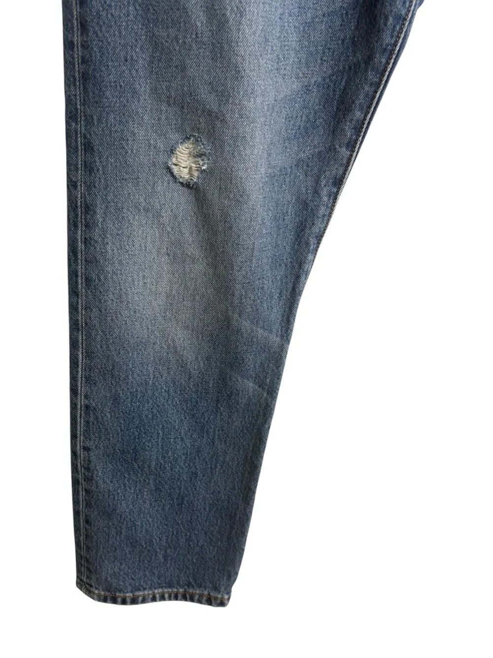 LEVI'S 501 High-Rise Distressed Straight-Leg Jeans Size 10 -- EMBROIDERED CHERRY